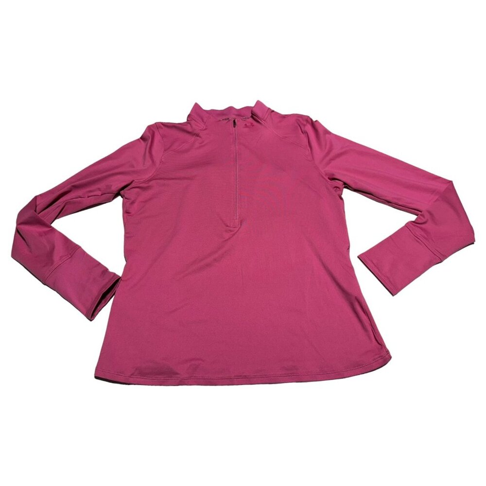 NWT Under Armour Qualifier Run 2.0  Long Sleeve  1/2 Zip Pink Size Large